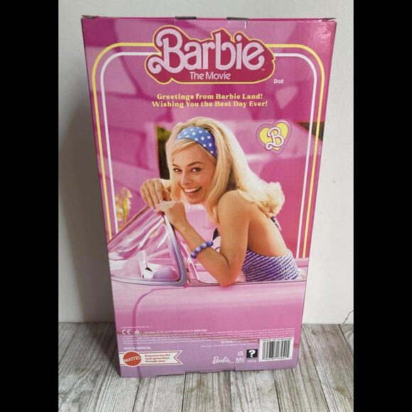 Barbie: The Movie Collectible Doll Margot Robbie as Barbie in Plaid Matching Set - Picture 9 of 9
